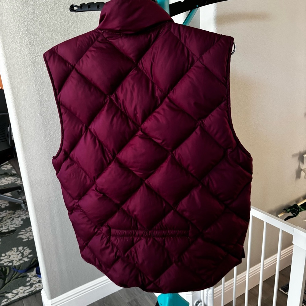 Eddie Bauer Maroon Goose Down Vest - Picture 3 of 8